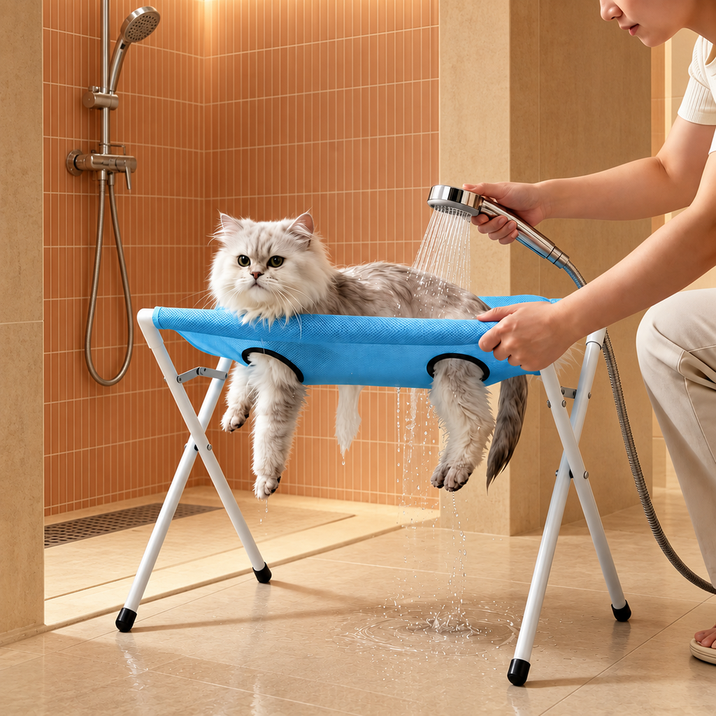 Pet Bath & Grooming Stand with Hammock